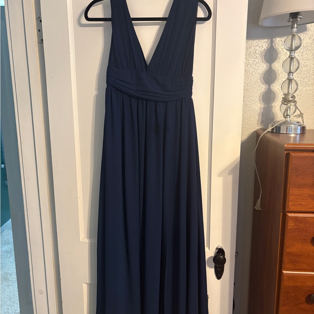 Elegant Navy Blue Evening Dress